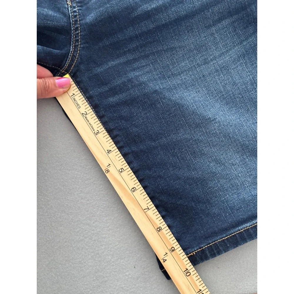 a.n.a Denim Bermuda Shorts 12 Excellent Dark Wash Stretch Mid Rise Long Shorts